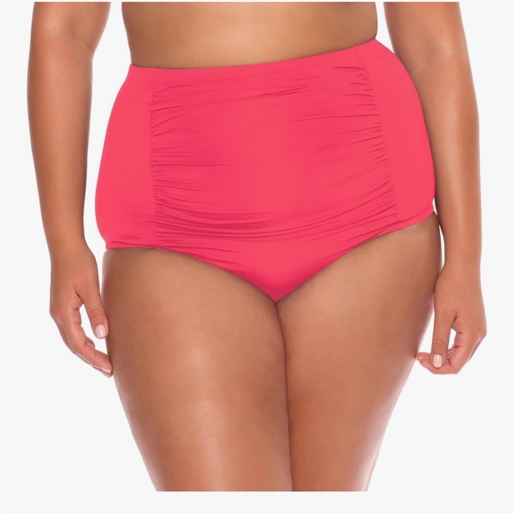 NWT BECCA ETC. Color Code Plus Size Vintage Bikini Bottom, Cheeky Separates 1X
